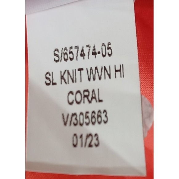 Old Navy Midi Dress Sz M NWT Fit & Flare Rib Knit Coral Pockets Coquette Coastal - Picture 7 of 10